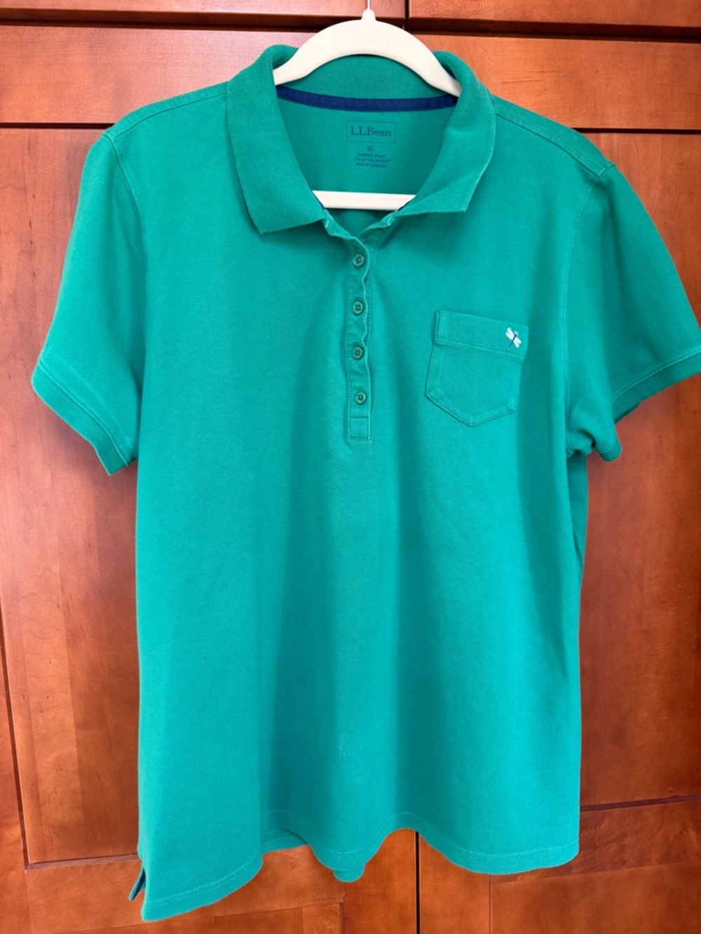L.L. Bean Women’s XL Green Polo Shirt with Pocket